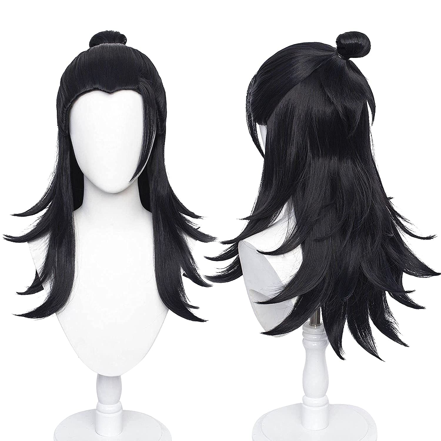 PWEINCY Wig for Long Black Wigs for Men Anime Party Halloween