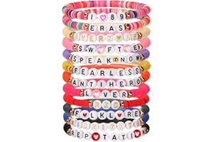 Gisamy Taylor Friendship Bracelets TS Album Inspired Bracelets Red Eras Bracelets for Fans