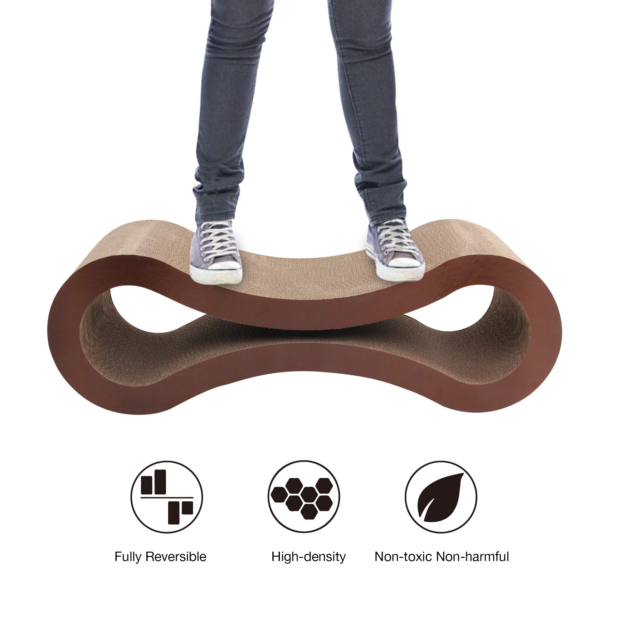 Pet Prime Cat Scratcher Lounge Cardboard Cat Scratching Pad Cardboard Cat  Scratcher Lounger Scratch Lounge Furniture (S/M/L)