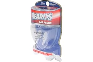 HEAROS High Fidelity Musician Ear Plugs Ultimate In Comfortable And Hearing Protection Professional Musicians Earplugs Noise Cancelling Earplugs For Concerts Motorcyclists Loud Events (1 Pair)