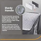 KURNI Storage Bags 3 Pack Grey 90L Large Organizer Zipper Box 60x43x35cm view 6