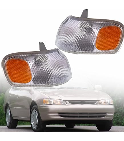 Pair Headlights Assembly For 1998-2000 Toyota Corolla Sedan 4-Door Left