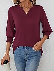 LOMON Women's 2025 Fashion Tops 3/4 Length Sleeve