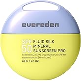 Evereden SPF50 Fluid Silk Mineral Kids Sunscreen: Clean Cooling Non-Nano UVA, UVB, & IR Protection for Sensitive Skin - Sheer, Lightweight, & Waterproof for Up to 40 Mins - Beach Day Toddler Sunscreen
