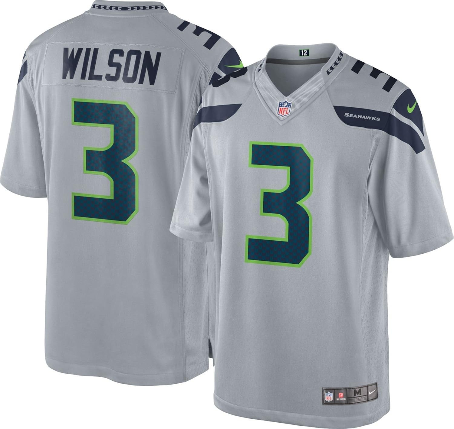 Nike Russell Wilson Seahawks Alternate Gray