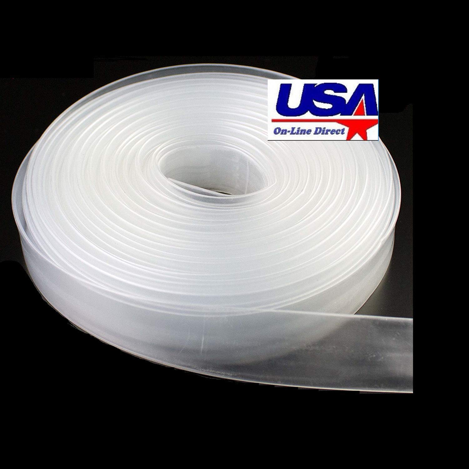 5 FT. 1 1/2" 38mm Clear Polyolefin Heat Shrink Tubing 21 Ratio Industrial & Scientific