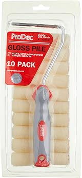 ProDec 11 Piece 4 Inch Gloss Pile Mohair Mini Paint Rollers and Frame view 2