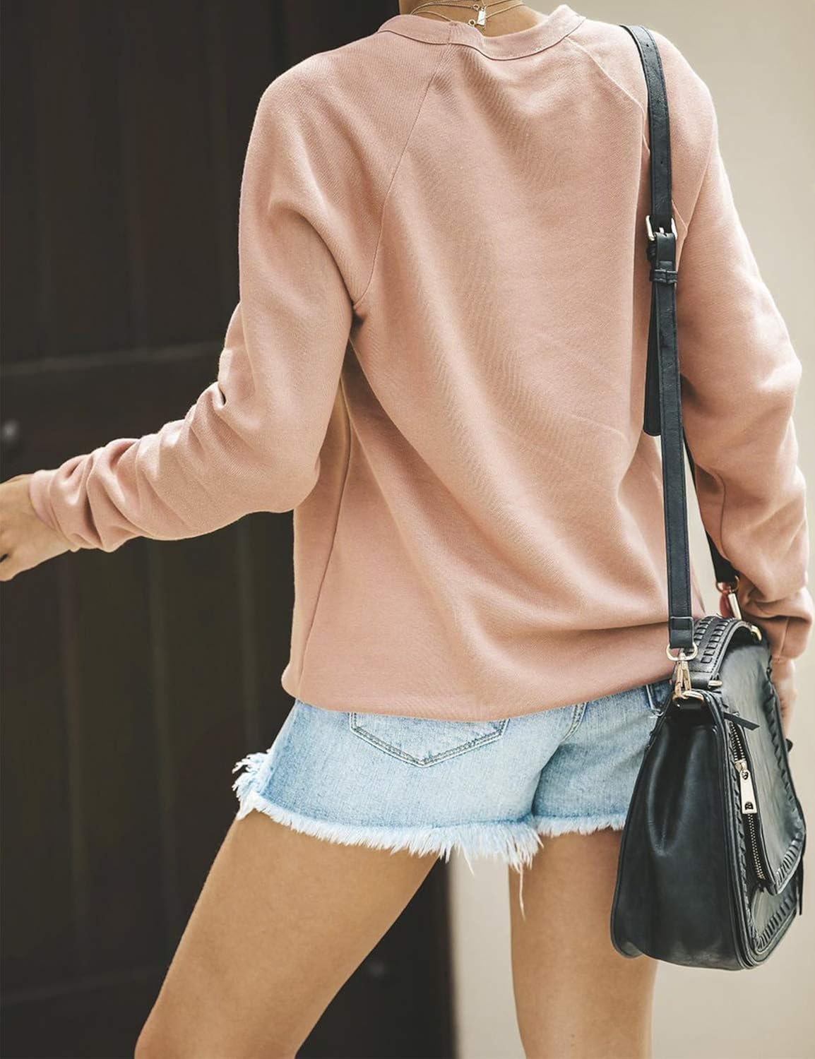Blooming Jelly Womens Crewneck Sweatshirt Long Sleeve Raglan Letter Print Terry Casual Cute Pullover Top… at  Women’s Clothing store
