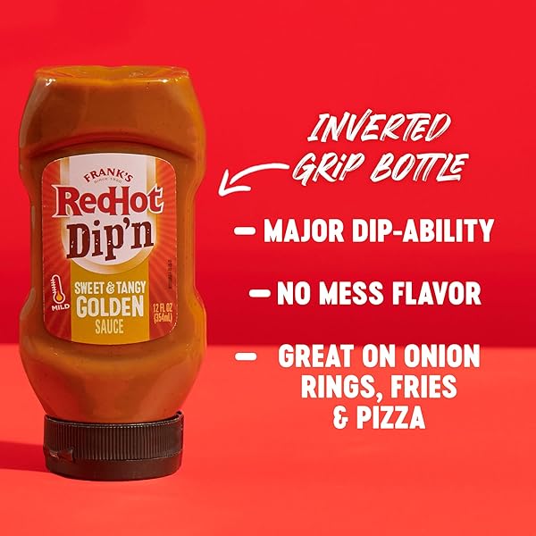 FRANK’S REDHOT DIP’N SWEET & TANGY GOLDEN SAUCE, 12 FL OZ