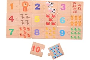 TOBBOMEY Counting Math Toy for Toddlers Learning Number Puzzles for Early Education