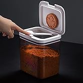 LivLab Brown Sugar Container- 2 Qt/2L Airtight Brown Sugar Keeper Storage Container Flour Container Coffee Canister with Spoon Food Cereal Bins Household for Kitchen Pantry (W-2.0A)