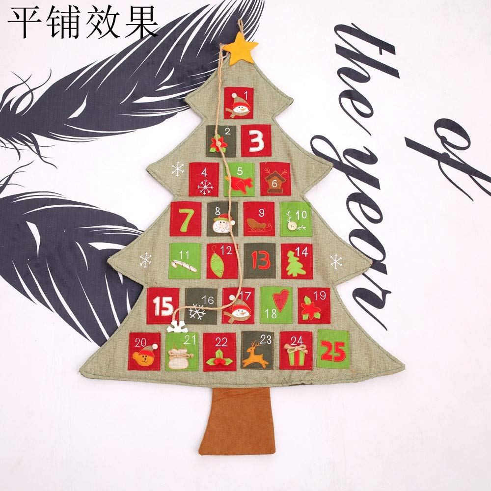 正規激安 Coohole 33 5x23 6インチ クリスマスツリー型 壁掛けカレンダー アドベントカウントダウンカレンダー B07jhwhm7t A 魅力的な Www Ichillmusic Com