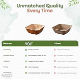 FOOGO Green 50pcs Palm Leaf Bowls 5 inch 550ml Eco Friendly Deep Square view 5