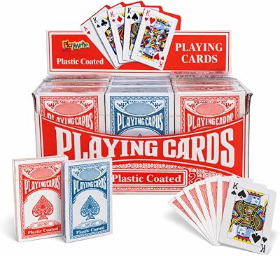 Playwrite 12 Deck Value Pack Playing Cards Plastic Coated Poker Size