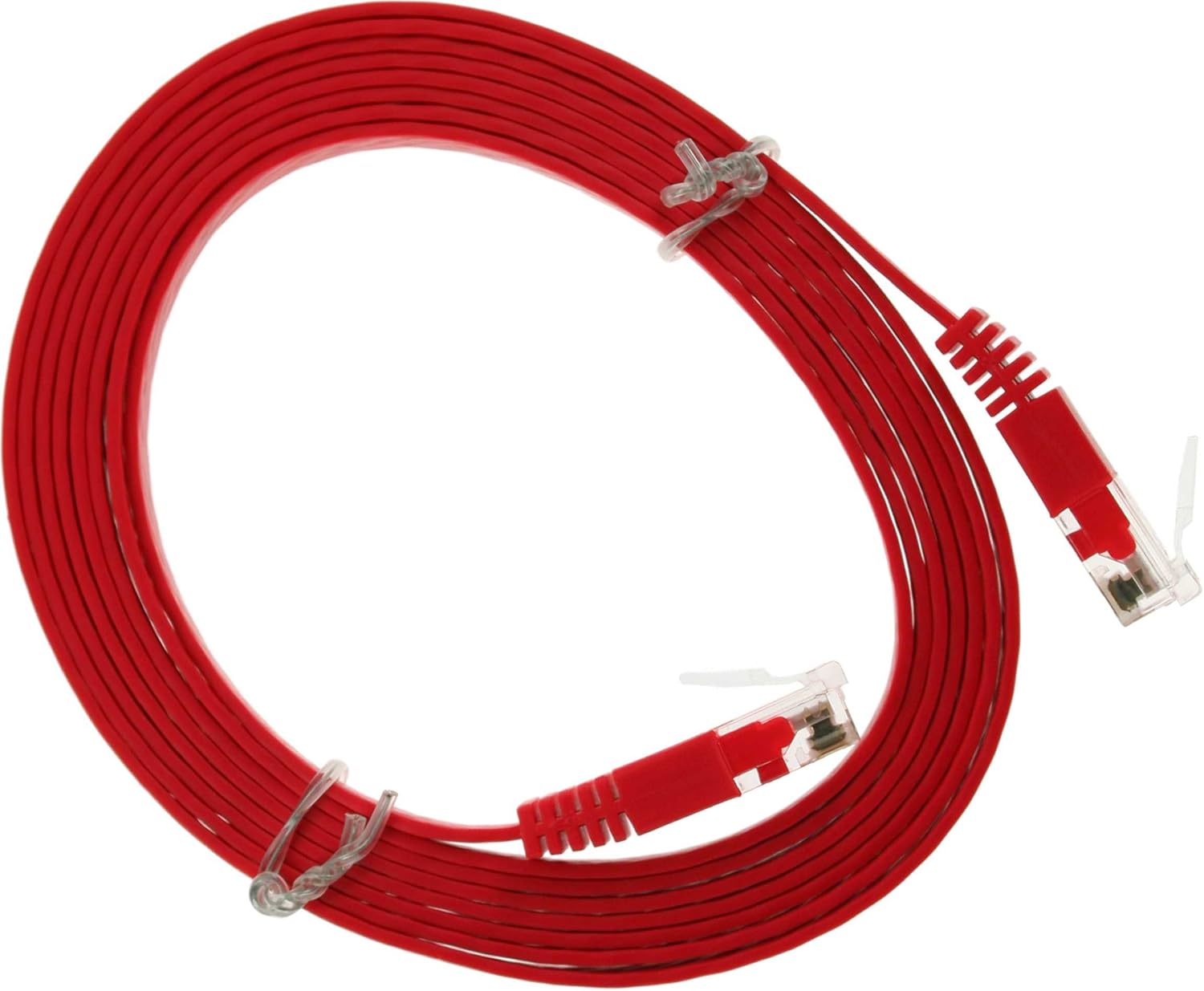 InLine® flat patch cabel, U/UTP, Cat.6, red, 5m - Image 3