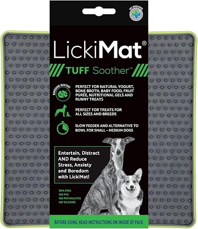 LICKIMAT Lickimat Tuff Heavy-Duty Soother Green Dog Slow Feeder