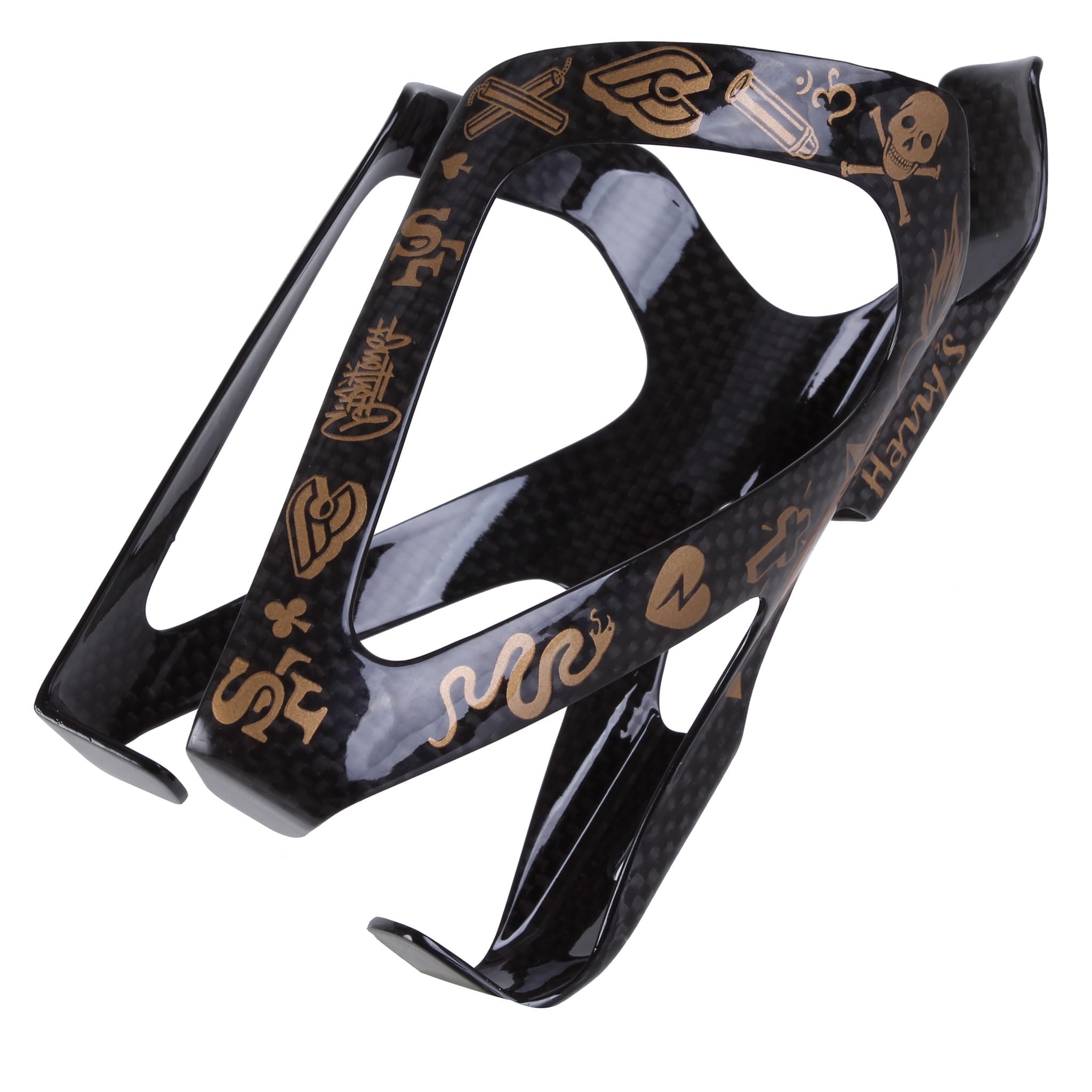 Cinelli Mike Giant Gold Bottle Cage, 74mm, Carbon Fibre