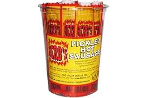Herb's Snack Foods Herb'S Hot Pickled Sausages 0.7 Ounces Individually Packaged - 24 Ct Hot Pickled Sausages Per Cup