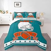 Erosebridal Gridiron Seasonal Style Bedding Twin Size Sports Comforter Set for Boys Football City Bed Set, Inspirational Dolphin Design Bedding Comforter Sets for Sports Fans Gifts