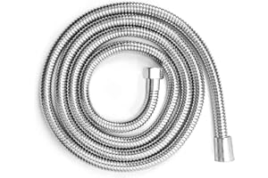 Shower Hose Extra Long 118" Chrome-Plated Handheld Head with Brass Insert and Nut-Light Flexible