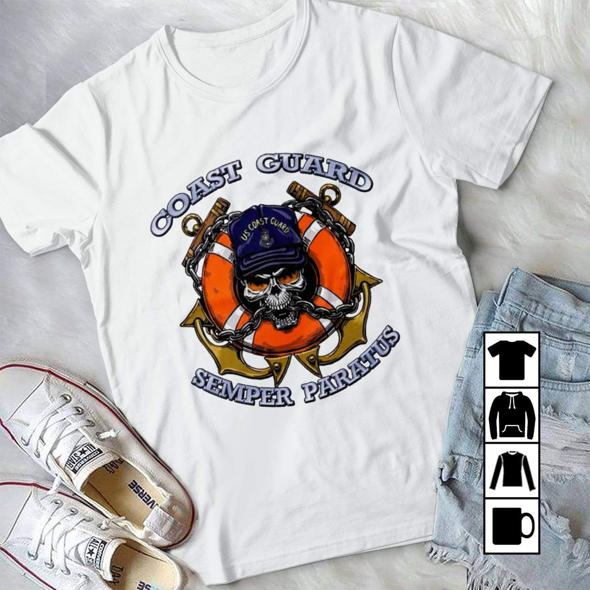 Coast Guard Coast Guard Semper Paratus T Shirt Zilem