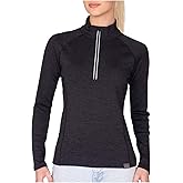 MERIWOOL Women’s Half Zip Base Layer Top 400g Heavyweight Merino Wool Sweater