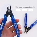 Lefute 2 Pieces Precision Flush Cutters Coil Wire Cutter 130x80mm Dark Blue view 3