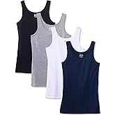Kalon Women's 4-Pack Scoop Neck Tank Top Base Layer