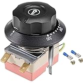 uxcell NC 250V 16A 50-300C Temperature Control Switch Capillary Thermostat | for Oven Refrigerator Heater, 0.7m, with 2 Screws 2 Crimp Terminals