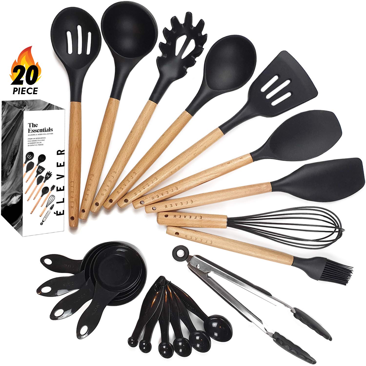 Amazoncom Kitchen Utensil Set 20 Cooking Utensils Kitchen