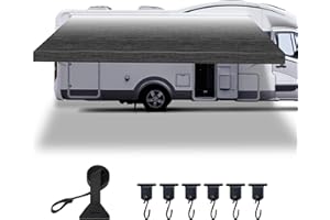 K-Musculo RV Awning Fabric Replacement, Heavy Duty Camper Awning Replacement, with Pull Strap, Universal Outdoor Canopy for C