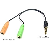 D & K Exclusives&reg; PC Headset to 3.5mm Smartphone Adapter: Convert Dual 3.5mm to 3.5mm, PC Computer Headset to iPhone, Blackberry, Droid, Palm, Samsung, LG, HTC