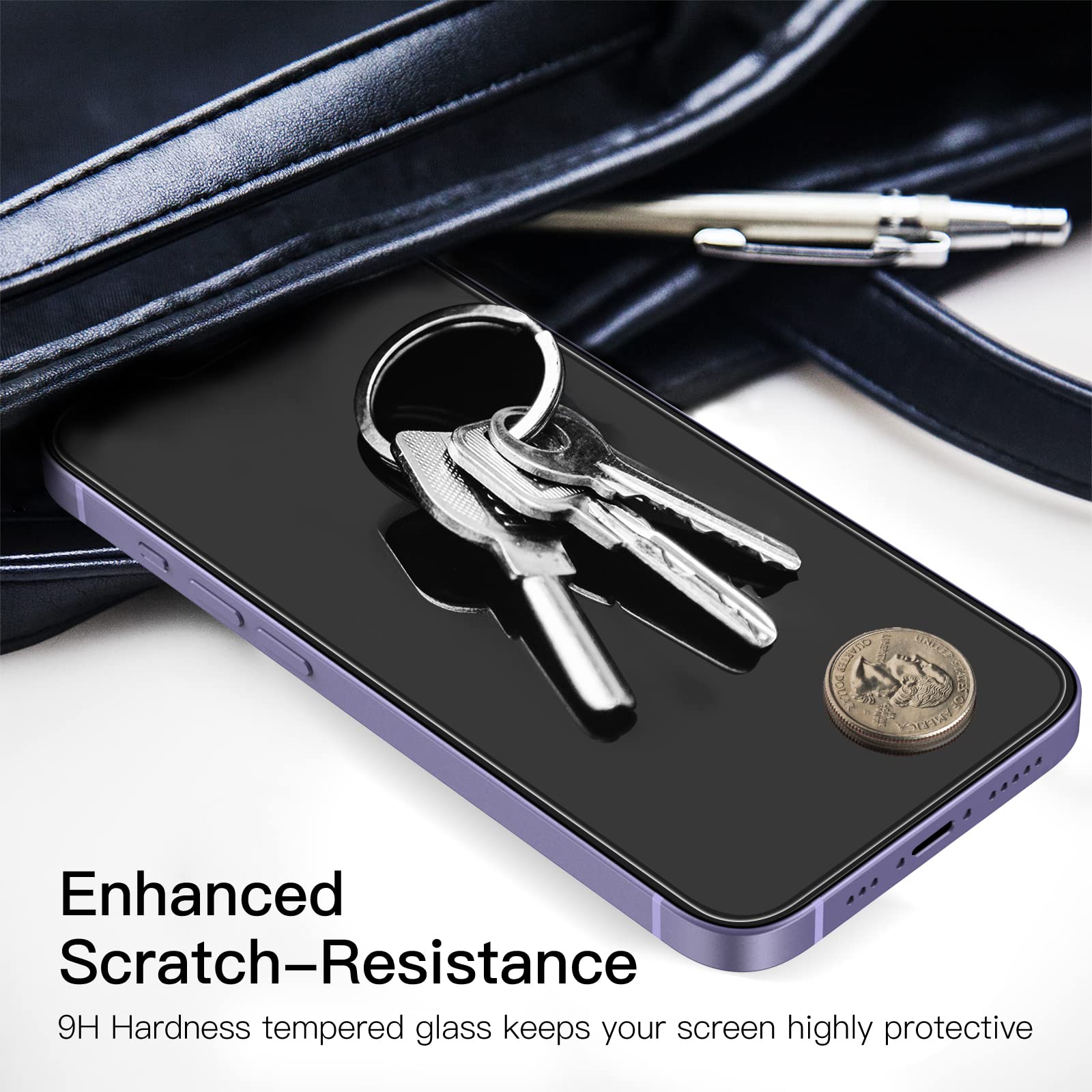 JETech Screen Protector for iPhone 14 Plus 6.7-Inch, Tempered Glass Film, 3-Pack