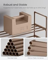 SONGMICS 3-Tier Shoe Rack Storage Organizer Walnut Brown LSA303K01 view 5