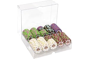 Claysmith Gaming 200-Count 'Rock & Roll' Poker Chip Set in Acrylic Trays, 13.5gm