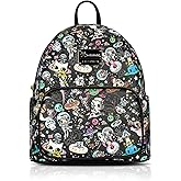 Tokidoki Backpack for Women PU Leather Backpack Purse Unicorno Casual Daypack for Work Weekender Business Hiking (black)
