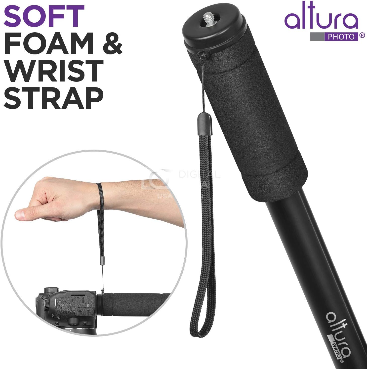Altura Photo 62-Inch Camera Monopod - Ultra Portable, Heavy Duty Design for Canon, Nikon, Sony Mirrorless & DSLR Cameras : Camera & Photo
