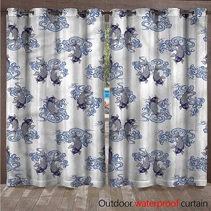 Amazon Com Blountdecor Japanese Outdoor Curtain Panel For Patio