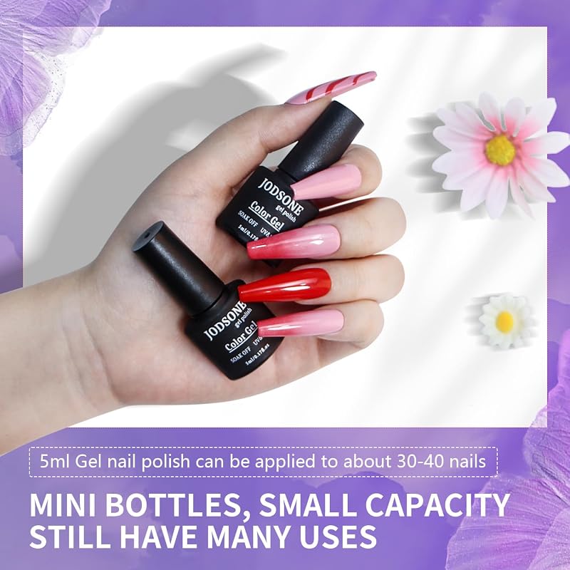 Kit de esmalte de uñas de Gel de 20 colores con Base de luz UV capa superior mate Gel de uñas vibrante de alto brillo equipado con herramientas de manicura… — foto 5 de 8