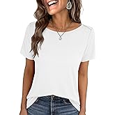 ANRABESS Womens Boat Neck Tops Short Sleeve T-Shirts Causal Fashion Tee Shirts 2026 Summer Spring Clothes