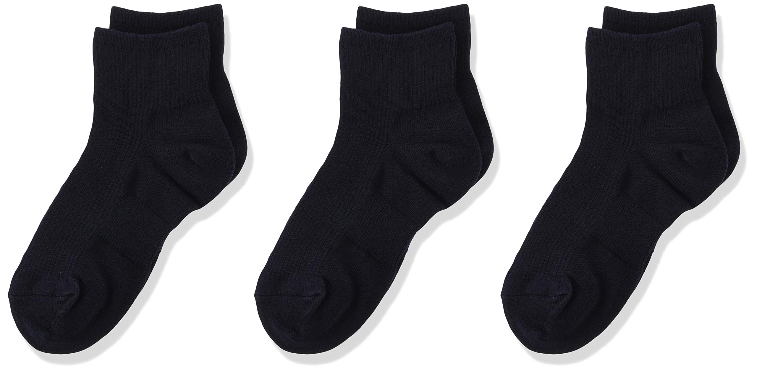 [トンボ学生服] 快適清潔スクールソックス スニーカーロング3足組 T-11-26 キッズ 紺 25-27商品画像