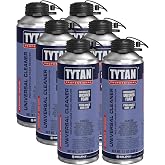 TYTAN Professional Universal Cleaner, 12 oz. Foam Gun Cleaner, Spray Foam Gun Cleaner, Foam Dissolver, Expanding Foam Remover, Polyurethane Foam Gun Cleaner (Can, 6)