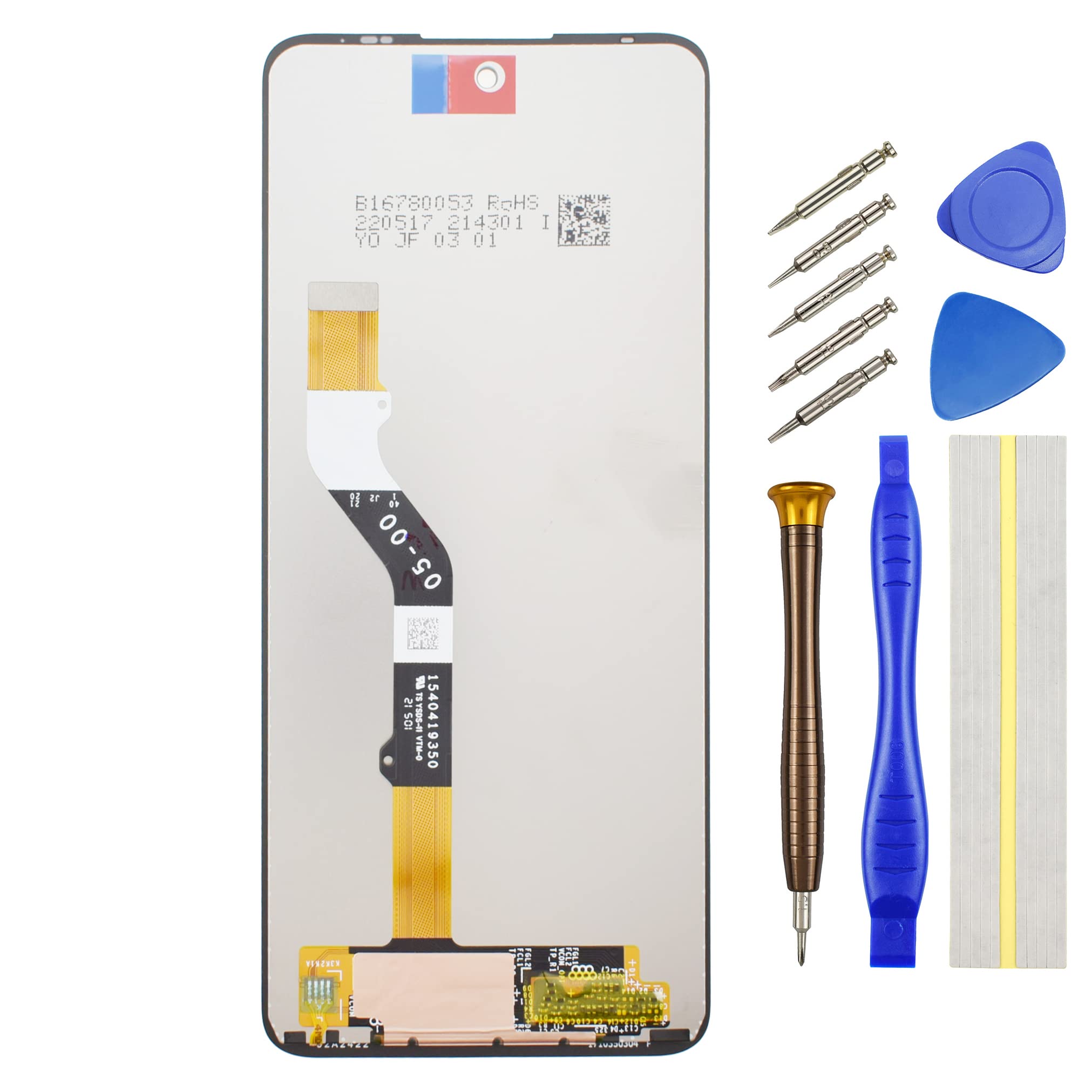 Double Sure Full LCD Display Touch Digitizer Screen Replacement for Motorola Moto G60S XT2133-2 Black 6.8"