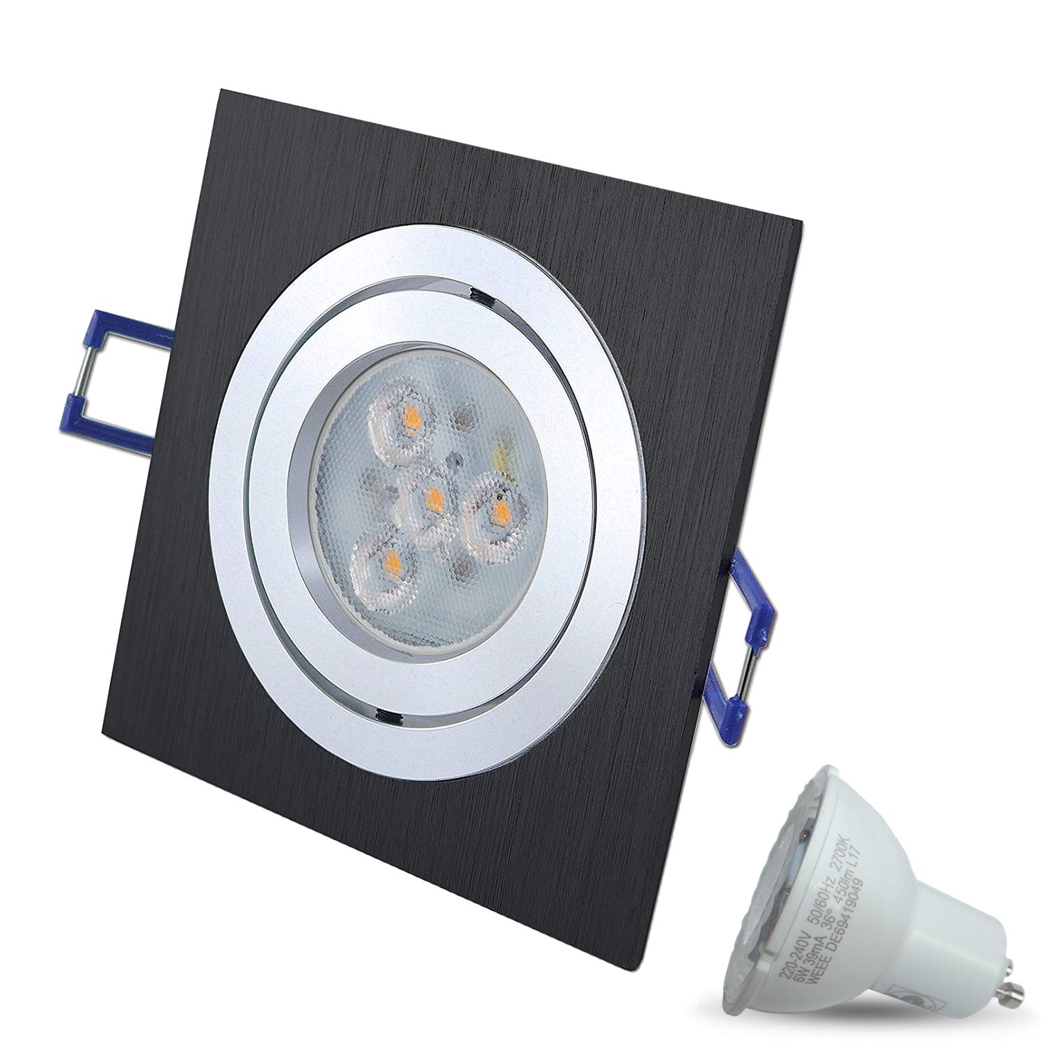 2X 6W LED Warmweiss 230V IP20 Deckenstrahler Einbauleuchte