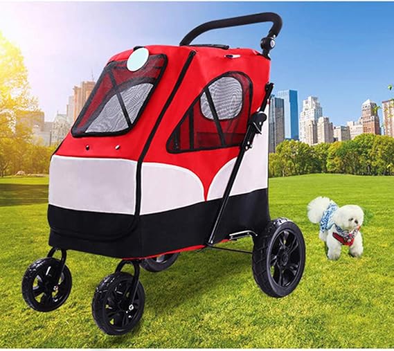 Large Pet Stroller Large Dog Trolley Folding Large Space Bearing 55KG
