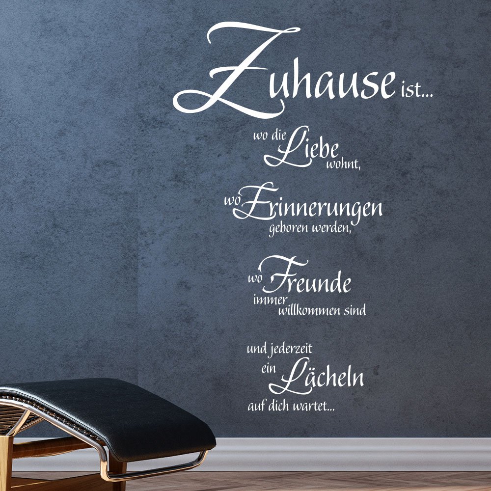 Klebeheld Wandtattoo Zuhause ist. wo die Liebe wohnt, wo Erinnerungen