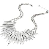 MOLOCH Sparkling Druzy Leaf Choker Necklace Fashion Gold-Tone Collar Necklace Bib Statement Chunky Tribal Necklace Woman Jewelry