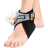 Cordless Ankle Heating Pad with 5000mAh Battery, 3-Level Vibration Massage & 104-140°F Heat Therapy, 30/45/60Mins Timer, Perfect for Arthritis Foot Heel Pain Relief, Includes Type-C Cable&Storage Bag