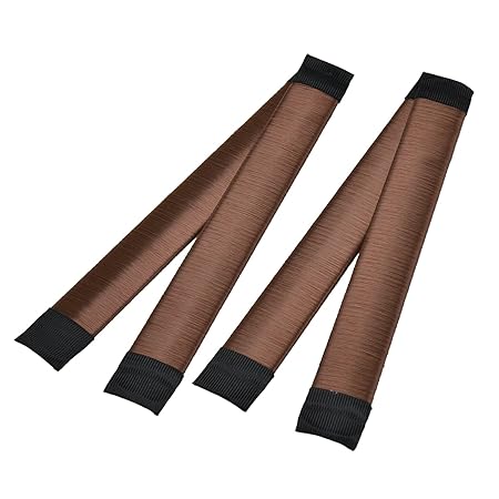 Pretop 2er Pack Mädchen Damen Hair Styling Tool Donut Hair Bun Maker [braun] French Twist Haar Brötchen Styling Braid Halter 