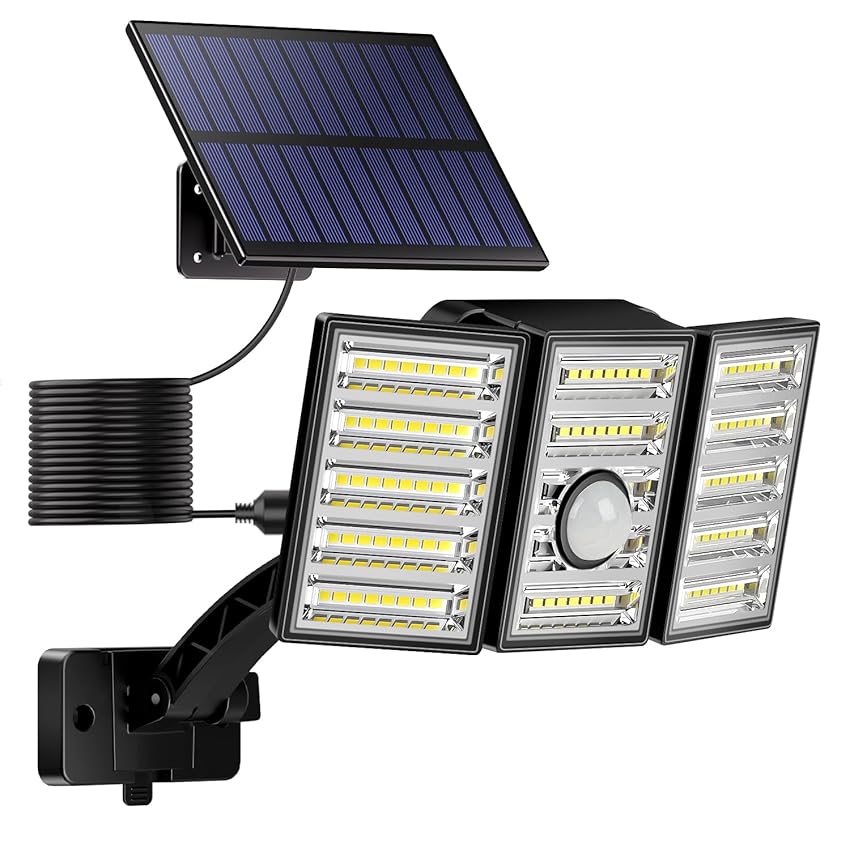 Realky - Lampada solare con sensore di movimento, 103 LED a energia solare